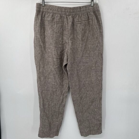 Athleta Women's XL Linen Beige Drawstring Elastic‎ Waist Band Pull On Pants - Picture 3 of 5
